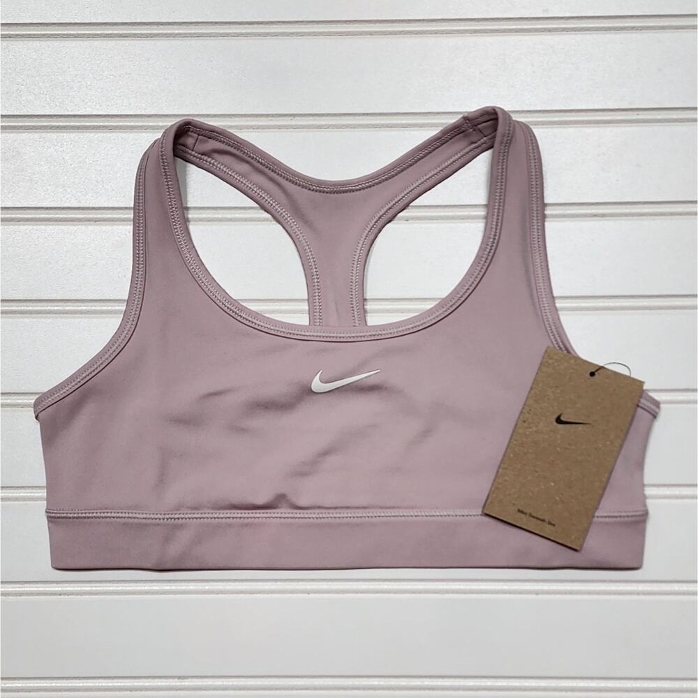 NWT Nike Pro Dri-Fit Swoosh Big Girls Sports Bra Top Size L Platinum Violet